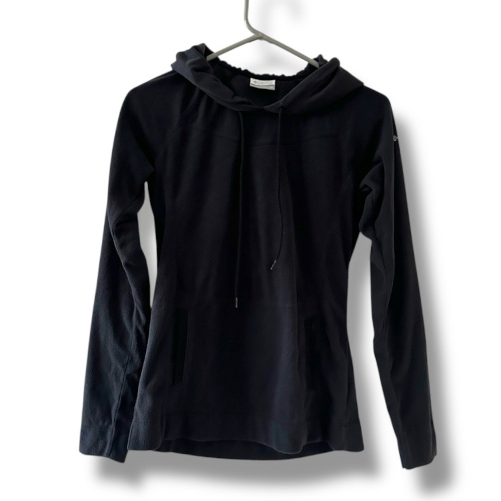 Columbia Black Glacial IV Fleece Hoodie Pullover Jacket Women's Size XS Outdoor